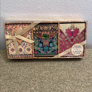 Vintage Desk Caddy With 3 Kinds of Notepads Kirshner Art Collection